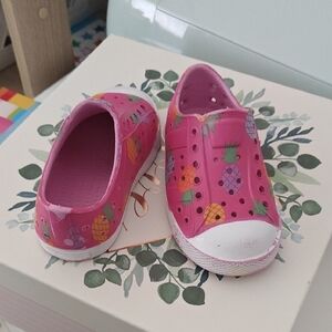Vibrant Pink Pineapple Kids Water Shoes